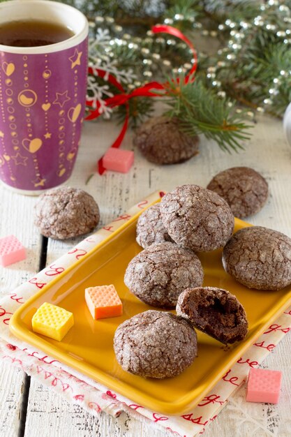 Biscotti di panpepato al cioccolato