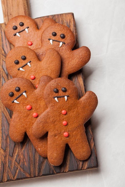 Biscotti di zucca e pipistrelli di Halloween.