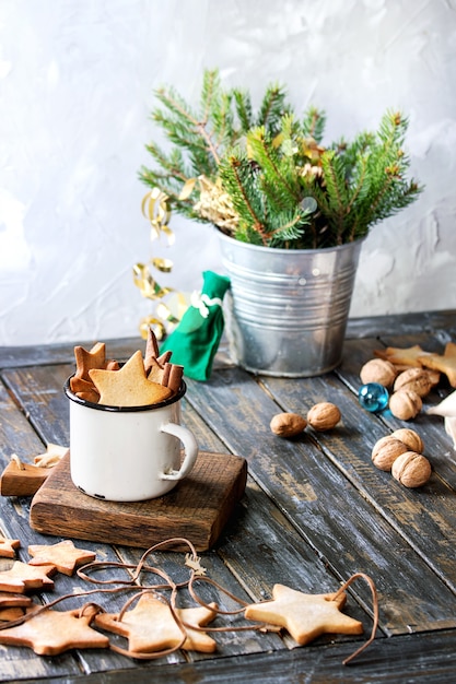 Biscotti di zucchero a forma di stella di Natale