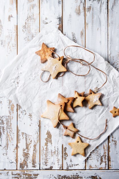 Biscotti di zucchero a forma di stella di Natale