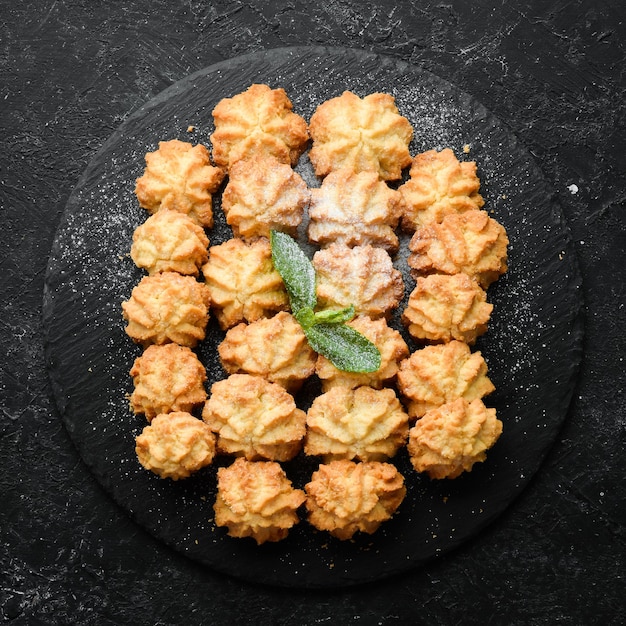 Biscotti Dolci per il tè Vista dall'alto spazio di copia gratuito