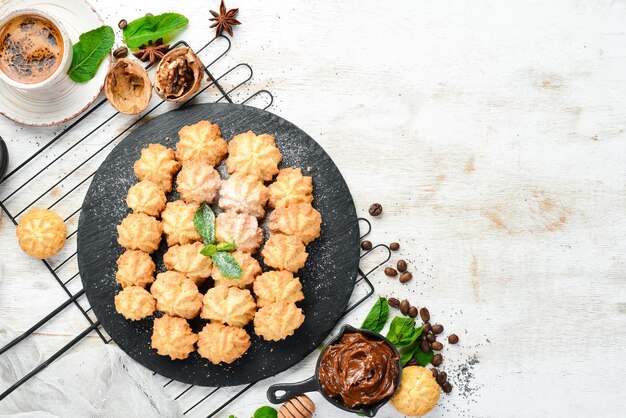 Biscotti Dolci per il tè Vista dall'alto spazio di copia gratuito