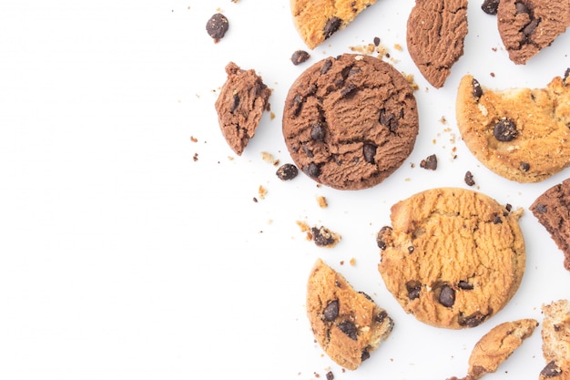 Biscotti fatti in casa con gocce di cioccolato