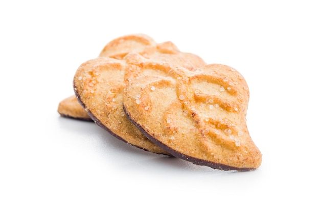 Biscotti gustosi Biscotti dolci isolati sullo sfondo bianco