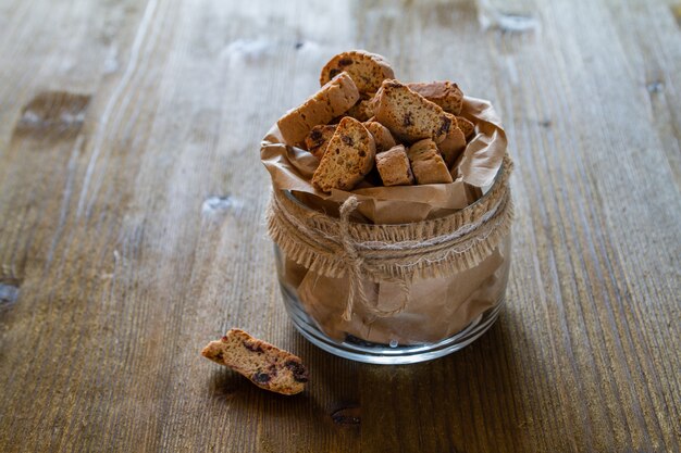 Biscotti in barattolo di vetro