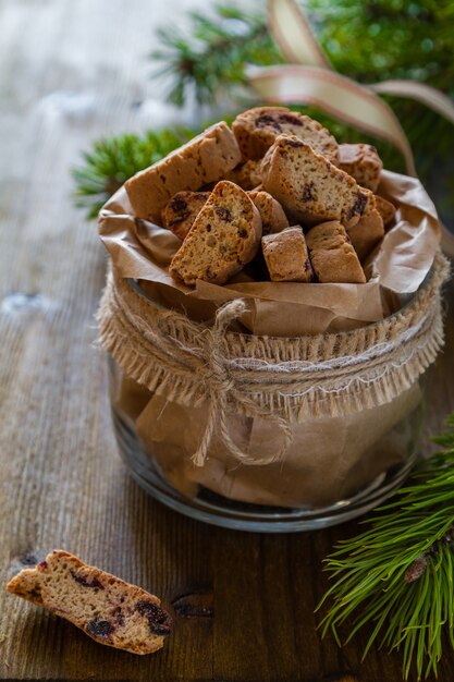 Biscotti in barattolo di vetro