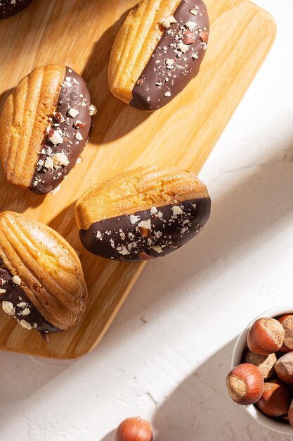 Biscotti Madeleine al cioccolato fondente