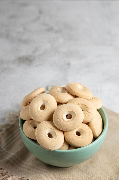 Biscotto di cocco Biscotti di cocco in ciotola