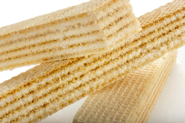 Biscotto di wafer a forma di rettangolo Sfondo di cibo