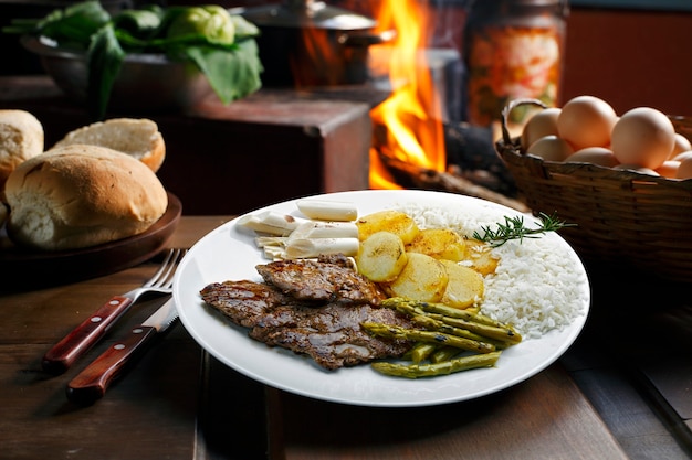 Bistecca al chorizo, parrilla Argentina