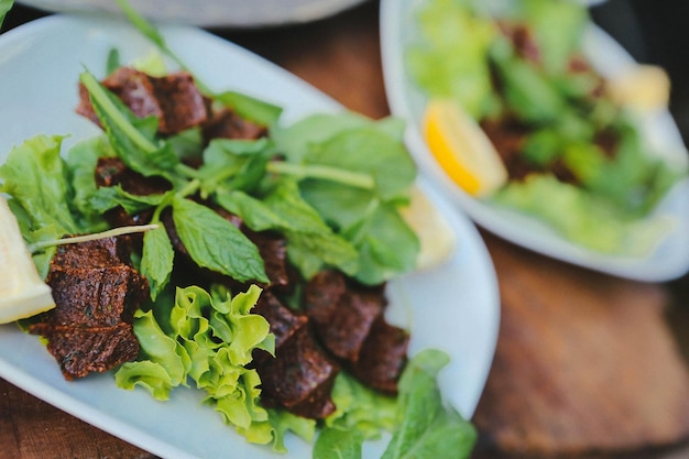 Bistecca cigkofte di cibo turco alla turca o chee kofta