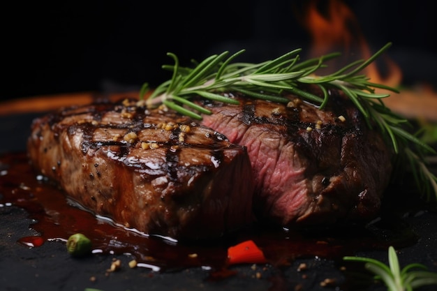 bistecca di filetto alla griglia con rosmarino