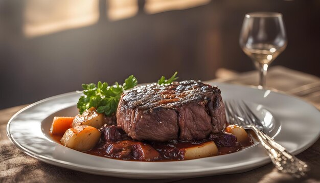 Bistecca di filetto mignon al Boeuf Bourgignon