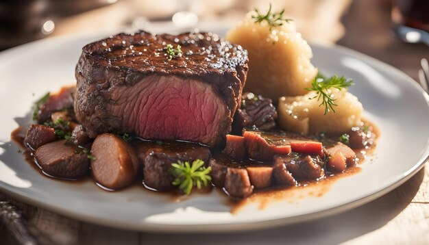 Bistecca di filetto mignon al Boeuf Bourgignon