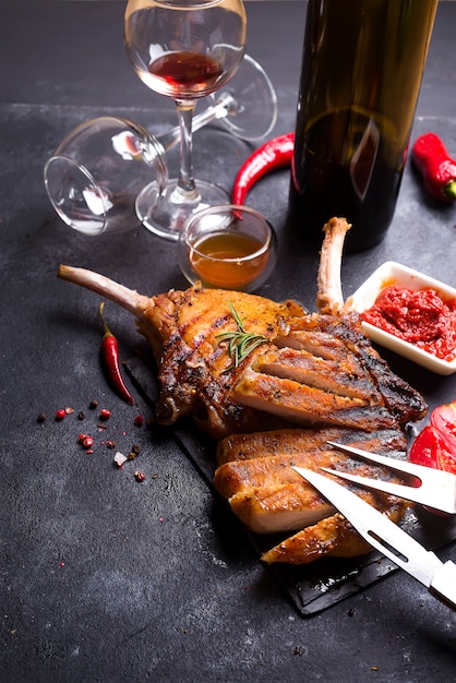 Bistecca di manzo a fette grigliata