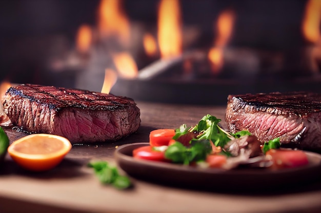 Bistecca Di Manzo Alla Griglia Sfondo