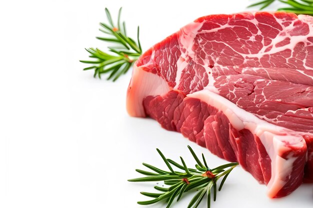 bistecca di manzo di marmo carne cruda isolata su sfondo bianco carne di filetto prima