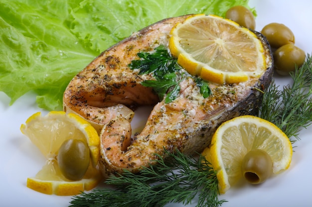 Bistecca di salmone al forno