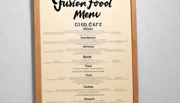 Bistro buon cibo Cafè che serve un menu fusion