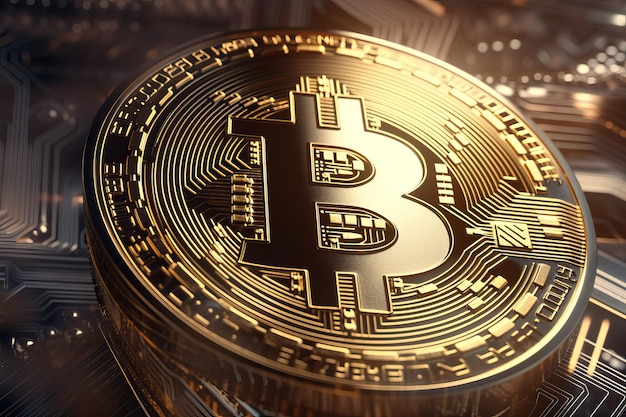 Bitcoin blockchain crypto valuta denaro digitale AI generato