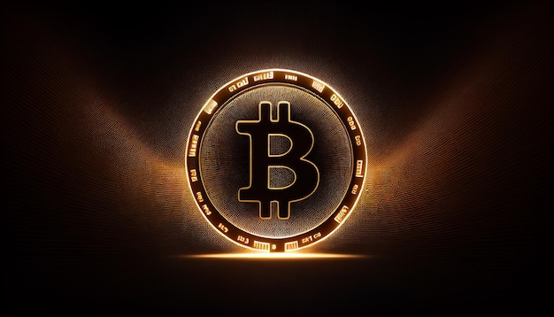 Bitcoin blockchain valuta crittografica scambio di denaro digitale Simbolo della tecnologia Generativo AIx9xA