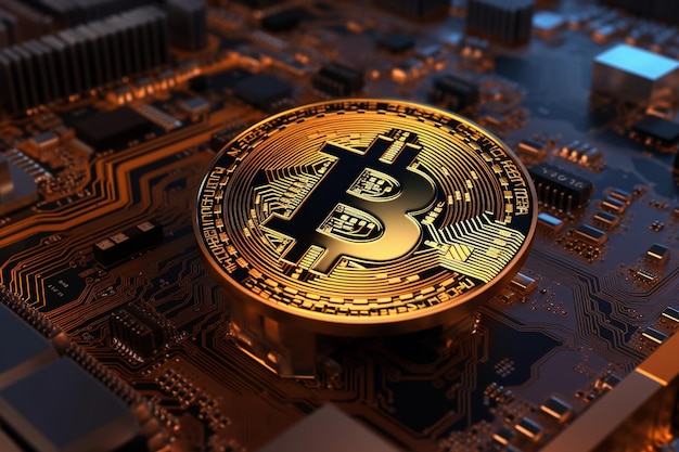 Bitcoin che estrae Bitcoin su un chipset