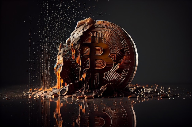 Bitcoin Crash Cripto crollo del mercato Design del mercato ribassista