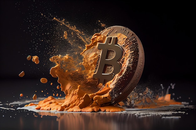 Bitcoin Crash Cripto crollo del mercato Design del mercato ribassista