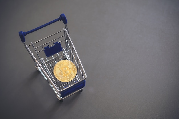 Bitcoin in un carrello