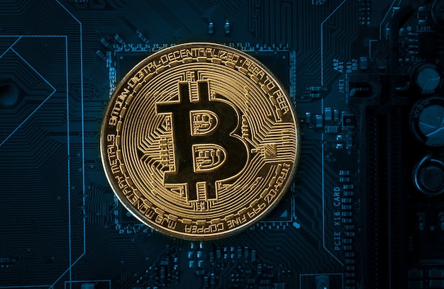 Bitcoin sulla scheda madre del computer