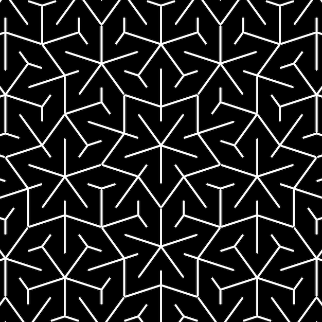 Black and white pattern with a star shape.