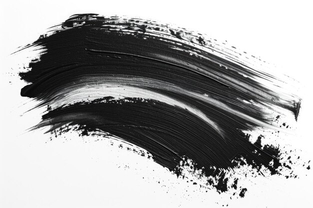 Black Brush Strokes Visto da vicino dei dettagli e della consistenza nella creazione artistica