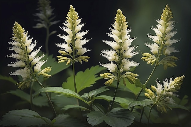 Black Cohosh fiore selvatico arte natura astratto