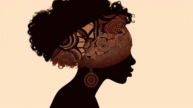 Black_girl_Silhouette_African_American_woman AI generativa