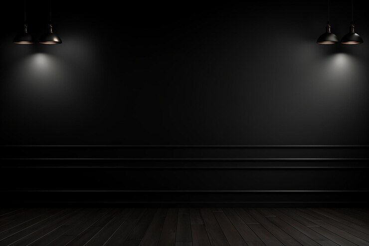 Photo black gradient background and blank space