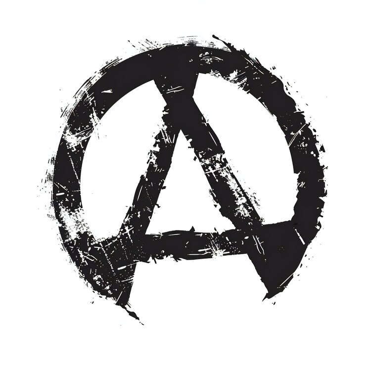 Photo black grunge peace sign isolated on white background grunge illustration