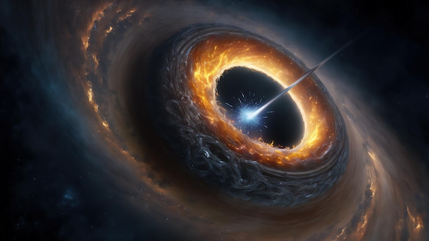 Black Hole Space Digital Art 4K PC Desktop