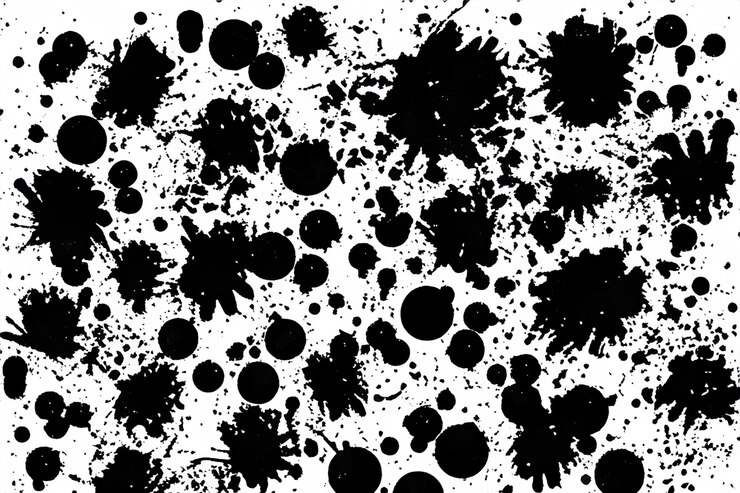Photo black paint splatter isolated on white background vector illustration dirty ink