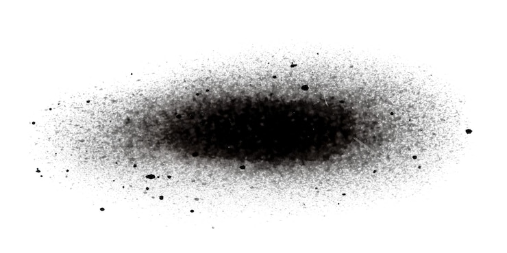 Photo black png ink splatter collage element transparent background