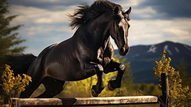 Black Prancing Stallion AR 169 Stile Stile crudo