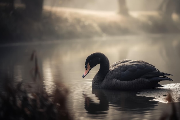 Black Swan Pond Leaf Park Genera Ai