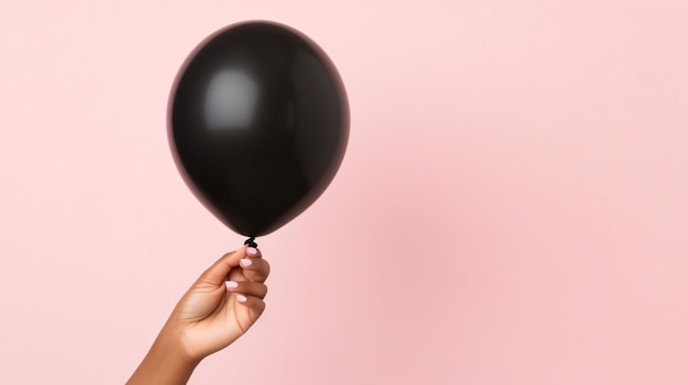 black_woman_hand_holding_pink_balloon