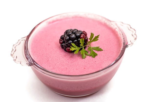 Blackberry dolce gustoso budino