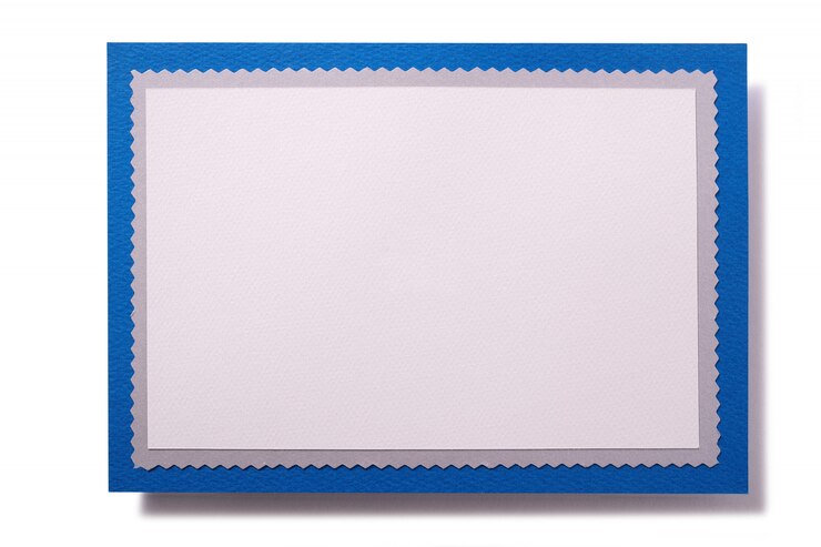 Photo blank christmas card blue