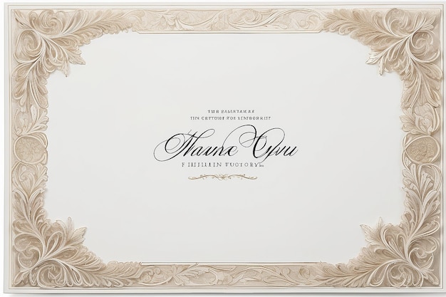 Blank Elegance Un sofisticato biglietto di ringraziamento con una prima tela per sentimenti sinceri