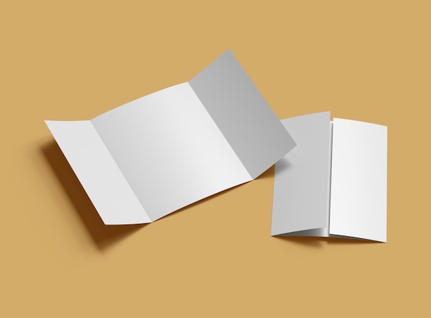 Blank Letter Gate Fold Brochure 8x11 inc 3d render per presentare il tuo design