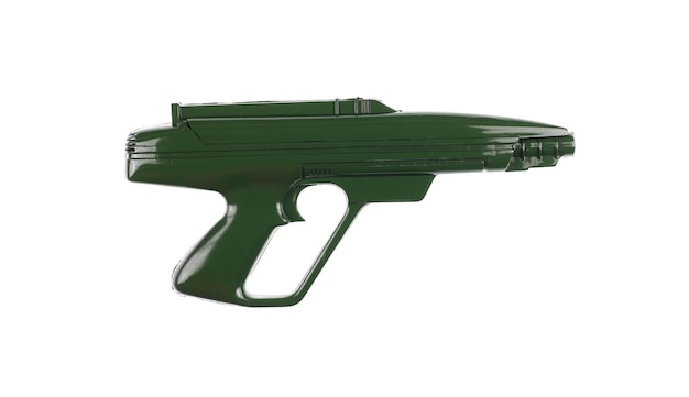 blaster verde isolato su sfondo bianco