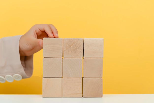 Blocchi di legno che aumentano la barra grafica