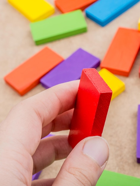 Blocchi di legno di vari colori