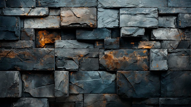 blocchi di pietra nella parete che formano una consistenza astratta